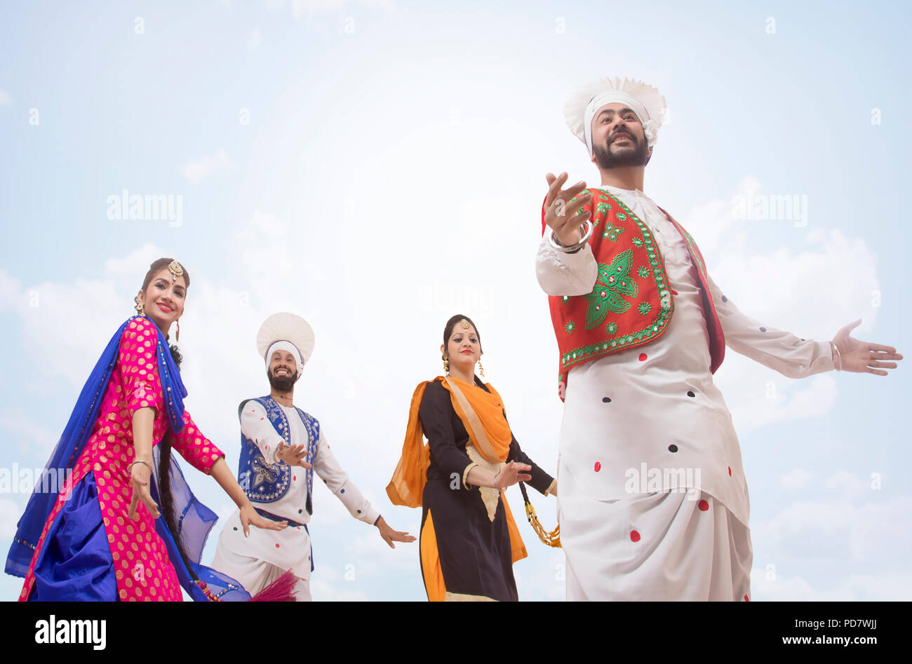 Sikh Menschen tanzen Stockfoto