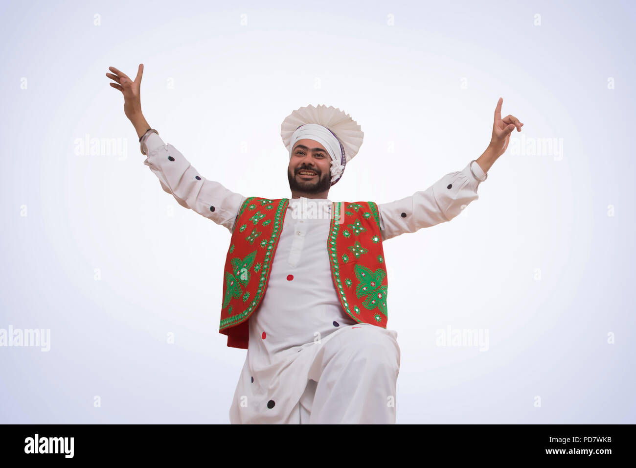 Sikh Mann tun Bhangra Tanz Stockfoto