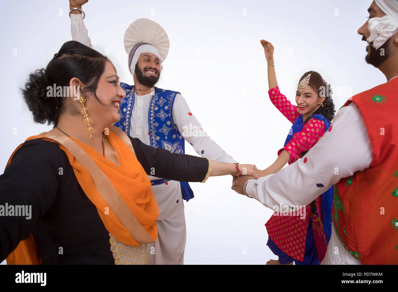 Sikh Menschen tanzen Stockfoto