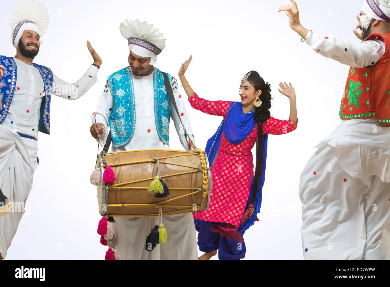 Portrait von Bhangra Tänzer Stockfoto
