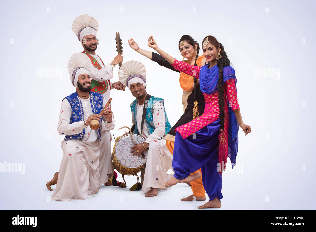 Sikh Menschen tanzen Stockfoto