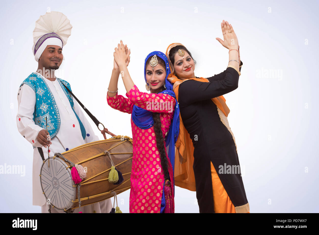 Portrait von Bhangra Tänzer Stockfoto