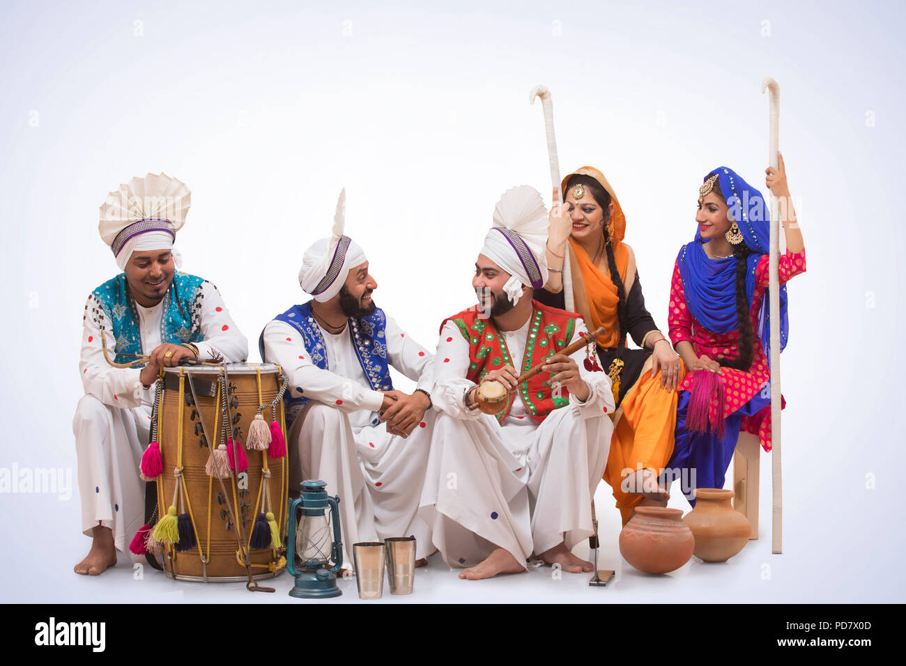 Sikh Menschen posieren Stockfoto
