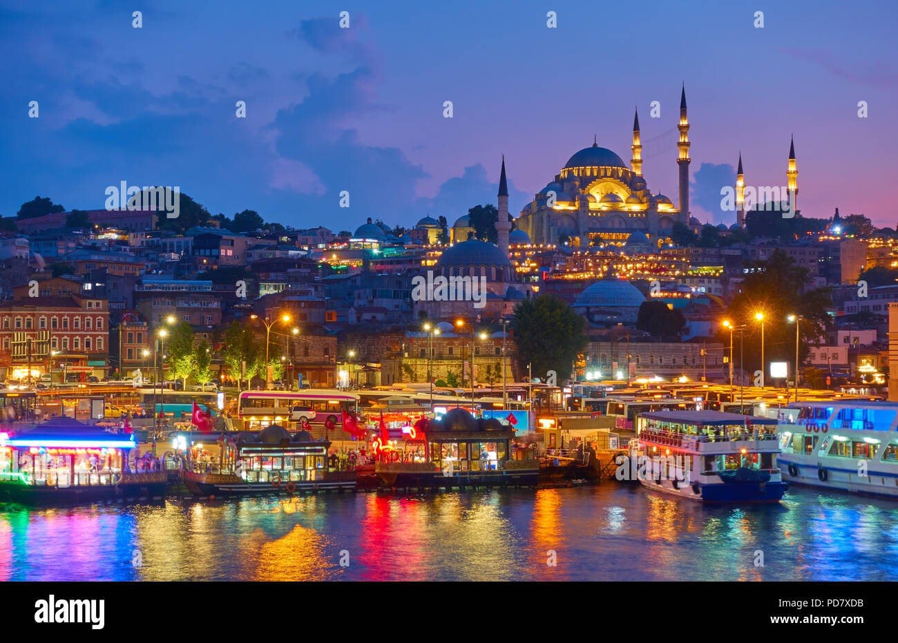 Altstadt von Istanbul - Fatih Bezirk und die Süleymaniye Moschee, Türkei Stockfoto