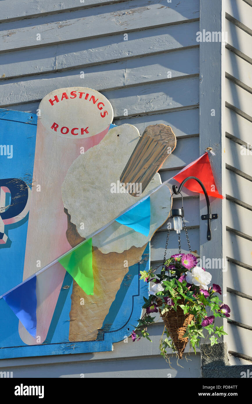 Eis und Meer Rock Shop, Altstadt, Hastings, East Sussex, England, Großbritannien Stockfoto