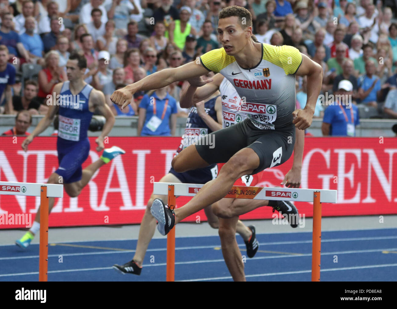 Berlin Deutschland 07 Aug 2018 07 08 2018 Berlin Leichtathletik Europameisterschaften Im Olympischen Stadion 400 M Hurdenlauf Halbfinale Manner Luke Campbell Aus Deutschland In Aktion Credit Kay Nietfeld Dpa Alamy Leben Nachrichten