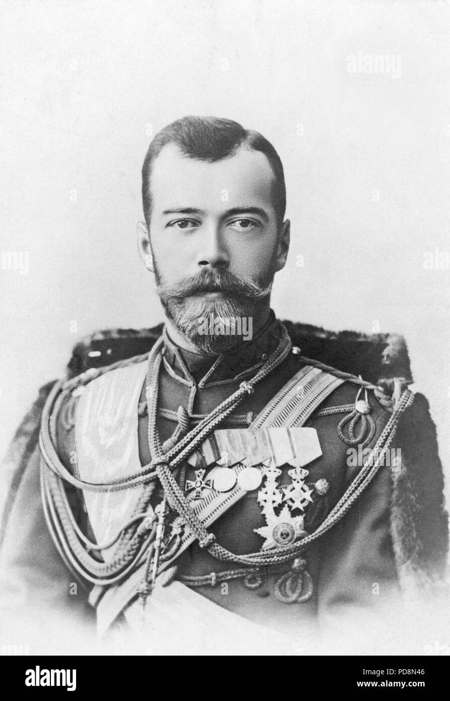 Zar Nikolaus II. von Russland. 1868-1918. Der letzte Kaiser von Russland. Stockfoto