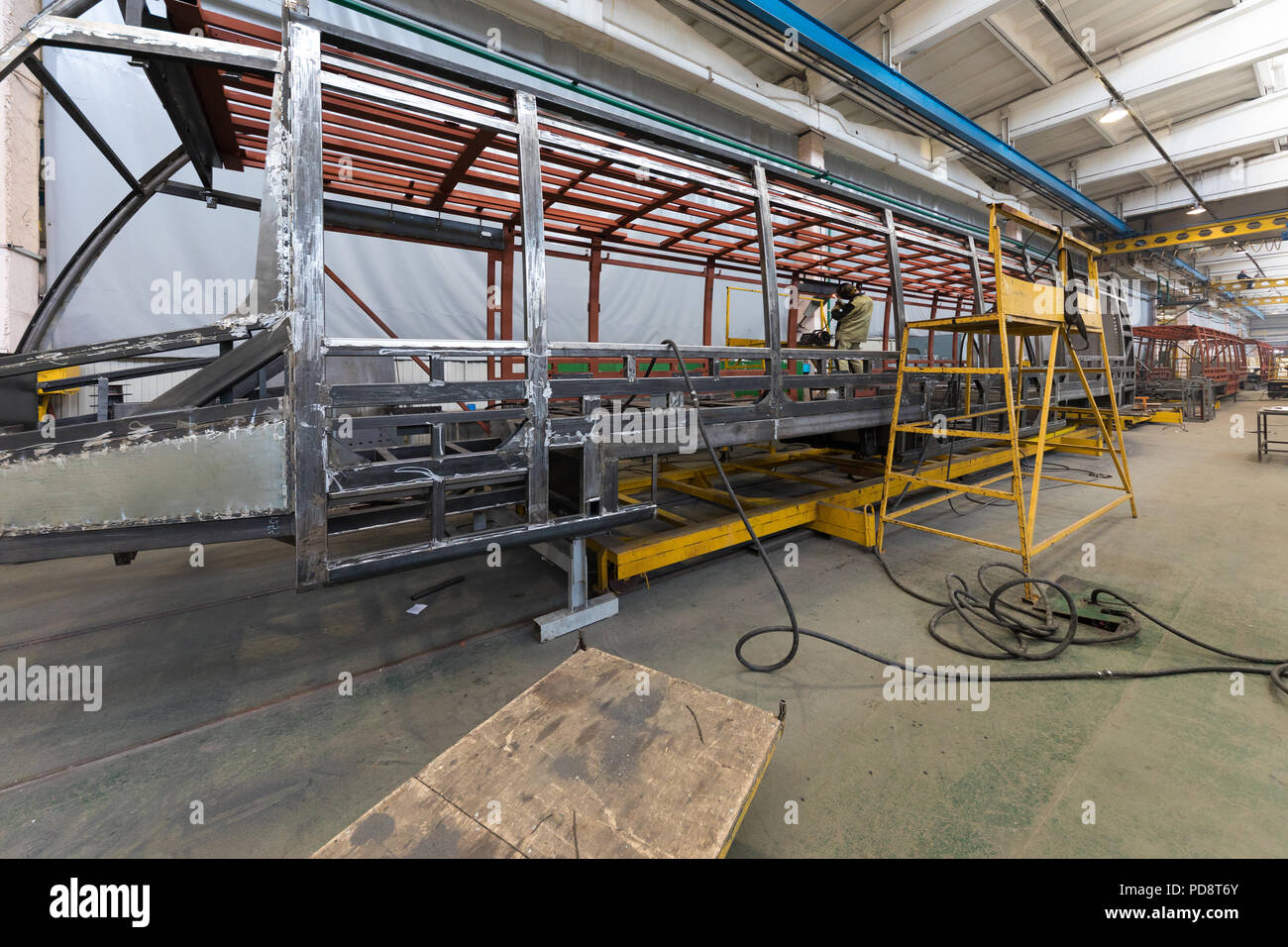 Straßenbahn-Herstellung Stockfoto