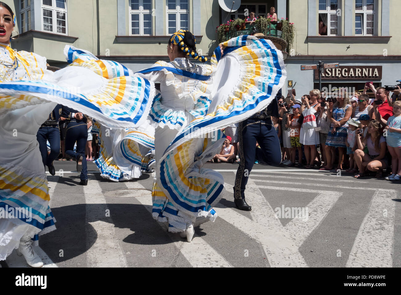 Die 55. Kulturwoche der Beskidy Highlanders 29.07 - 06.08.2018 . Team aus Mexiko Stockfoto