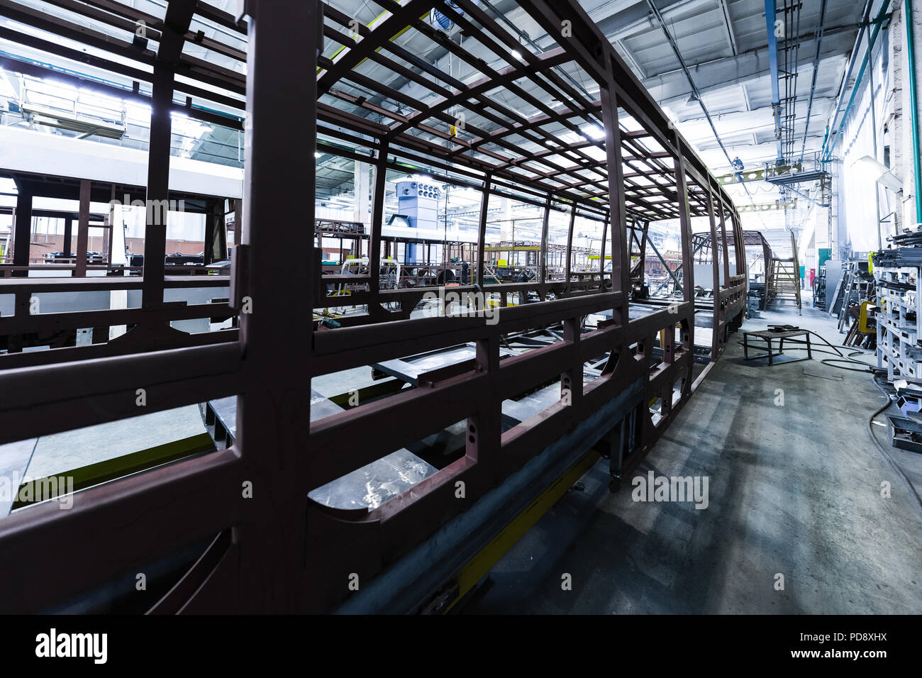 Straßenbahn-Herstellung Stockfoto