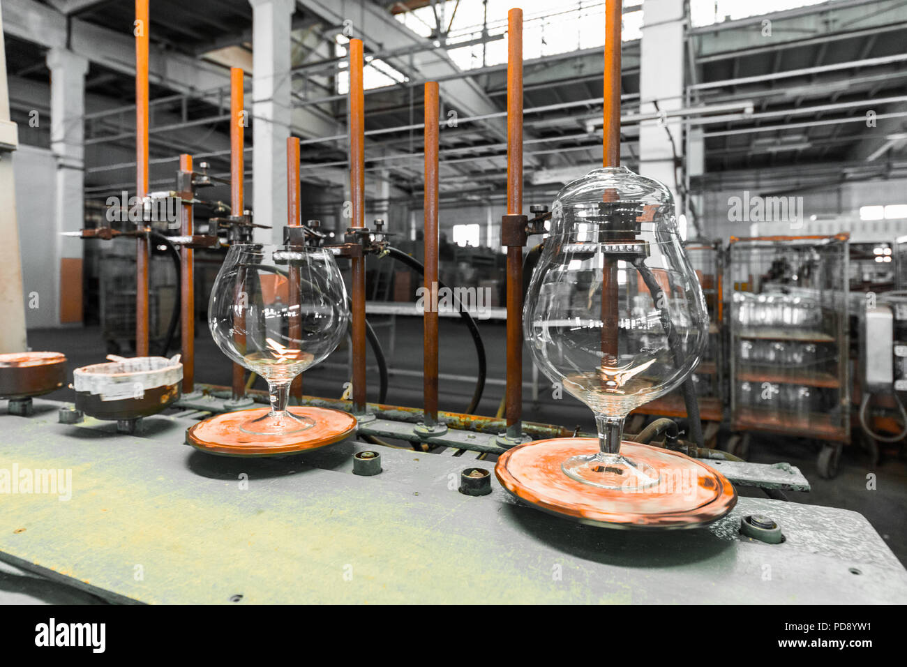 Glas, Gläser Industrie Stockfoto