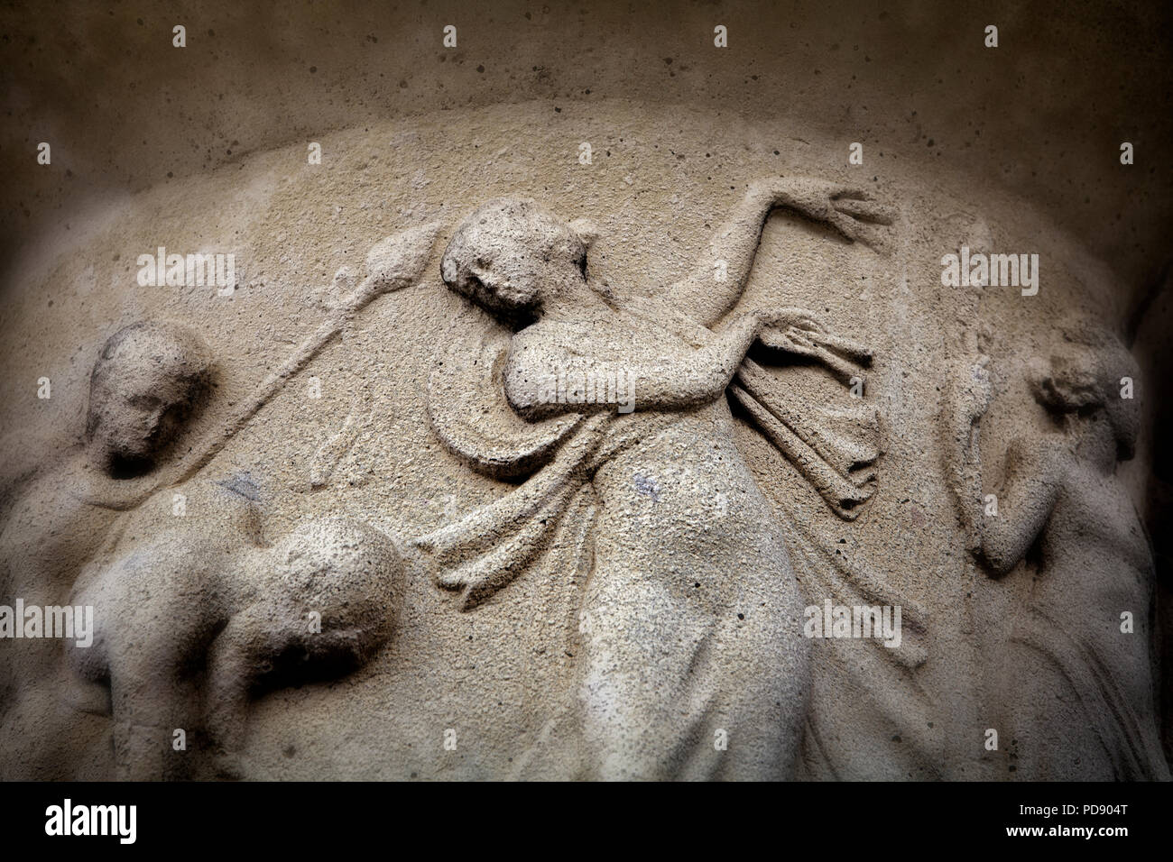 Der griechischen Mythologie, alte Griechische Vase Relief Stockfoto