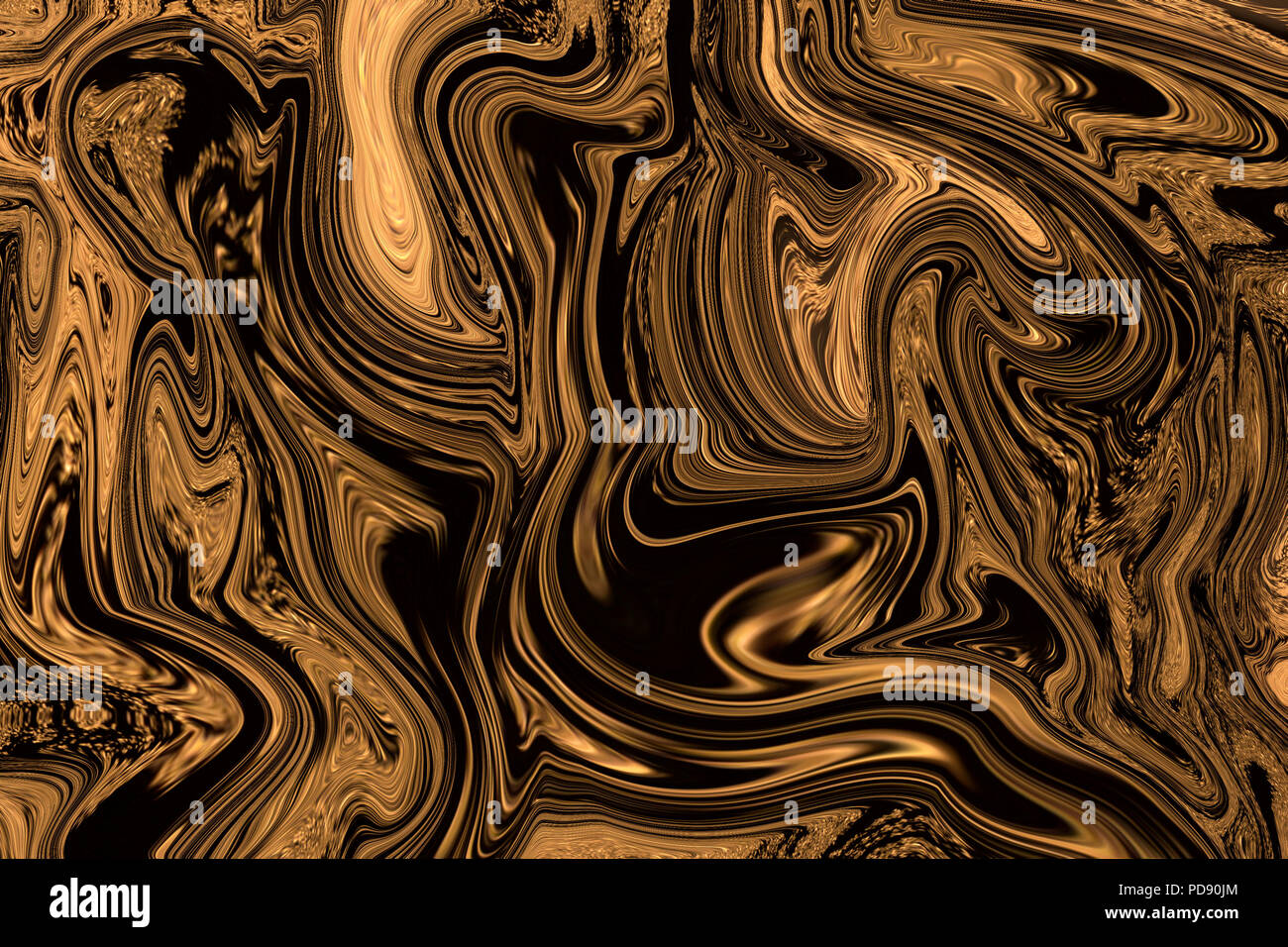 Gold Marmorierung Textur Design. Schwarze und goldene Marmor Muster. Fluid Art. Stockfoto