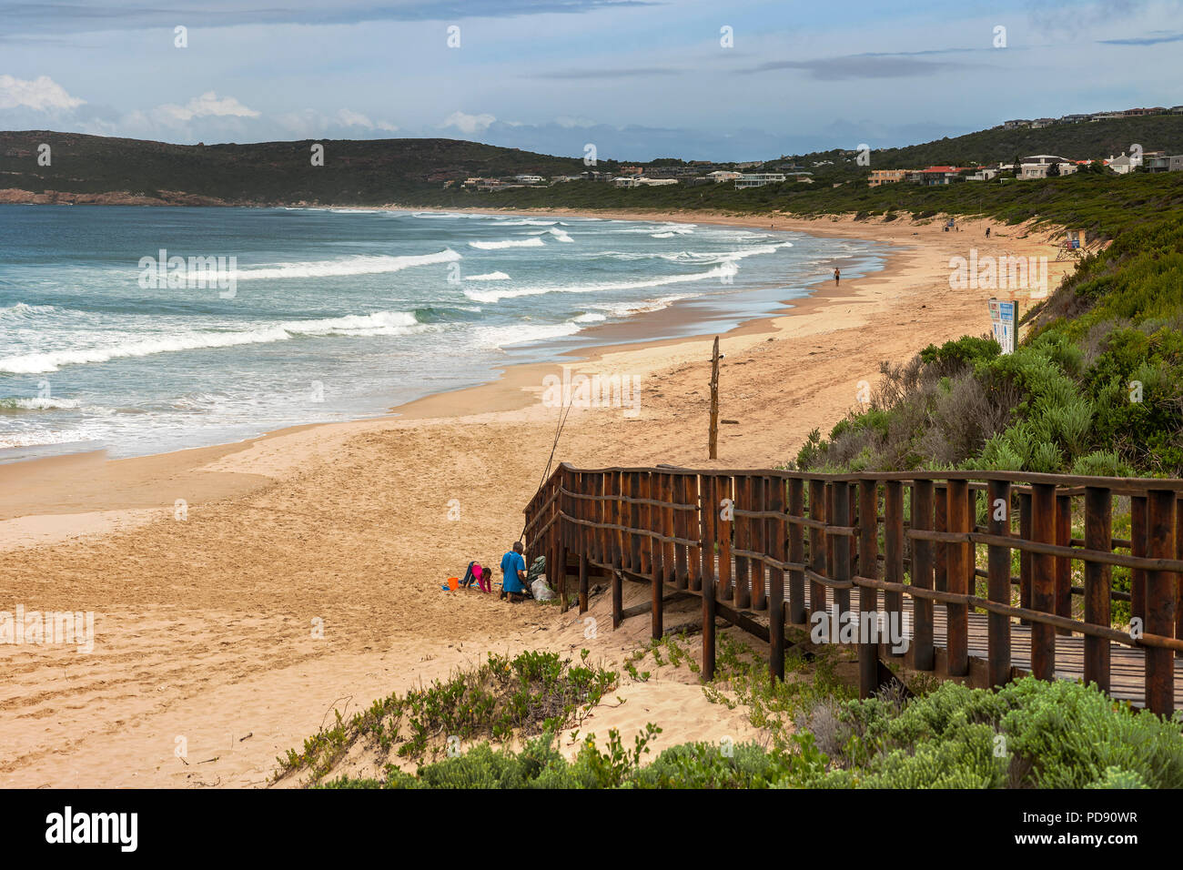 Robberg Beach an der Garden Route in Südafrika. Stockfoto