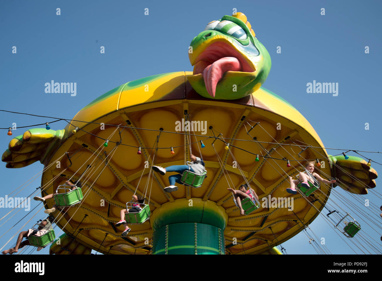 Southend-on-Sea, Essex. Adventure Island Kirmes. Die archelon Ride (benannt nach einem alten, erloschenen Sea Turtle) Stockfoto