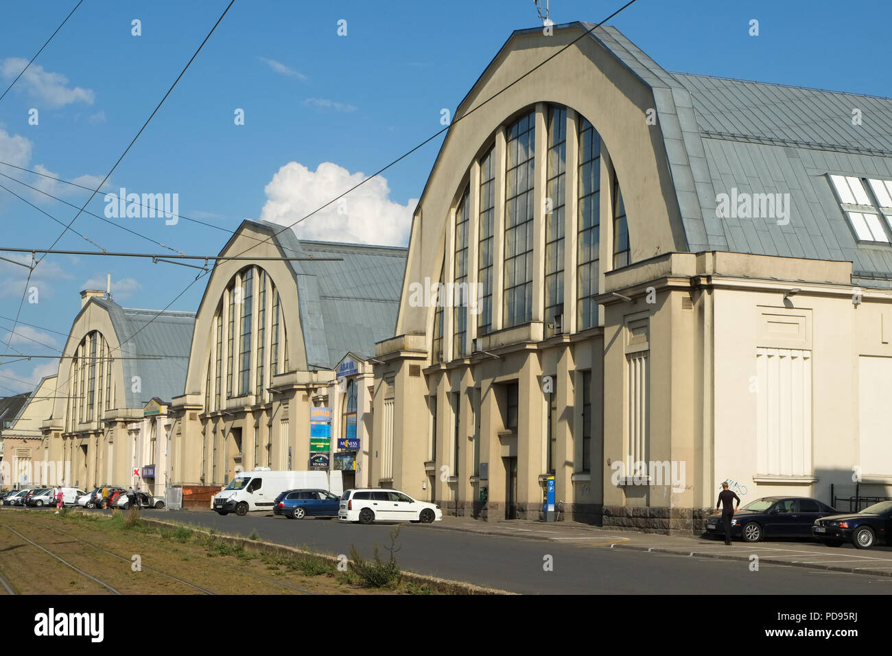 Riga, die Hauptstadt Lettlands, August 2018 Stockfoto