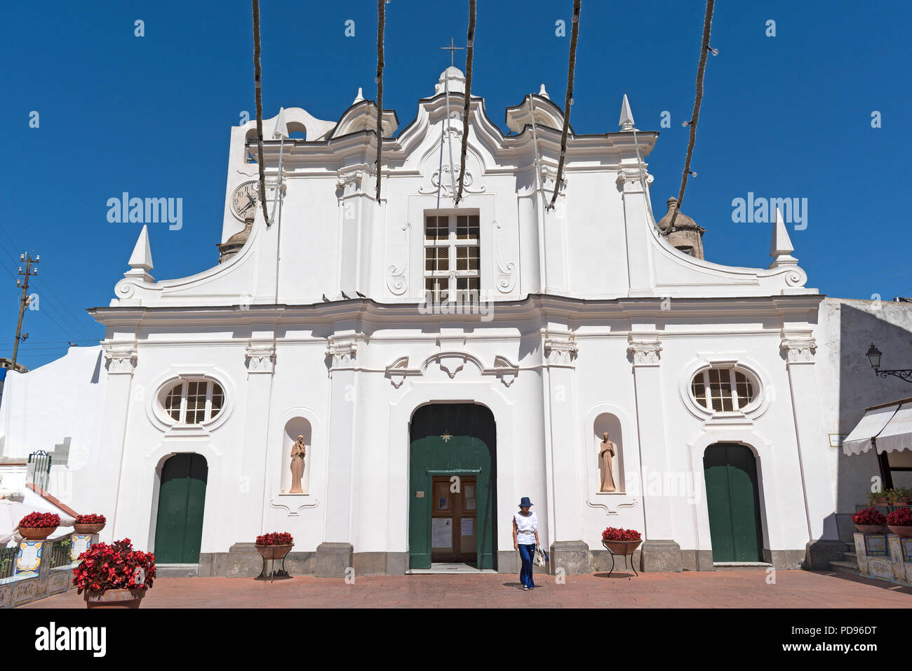 Römisch-katholische Kirche Santa Sofia, Anacapri, Capri, Kampanien, Italien. Stockfoto