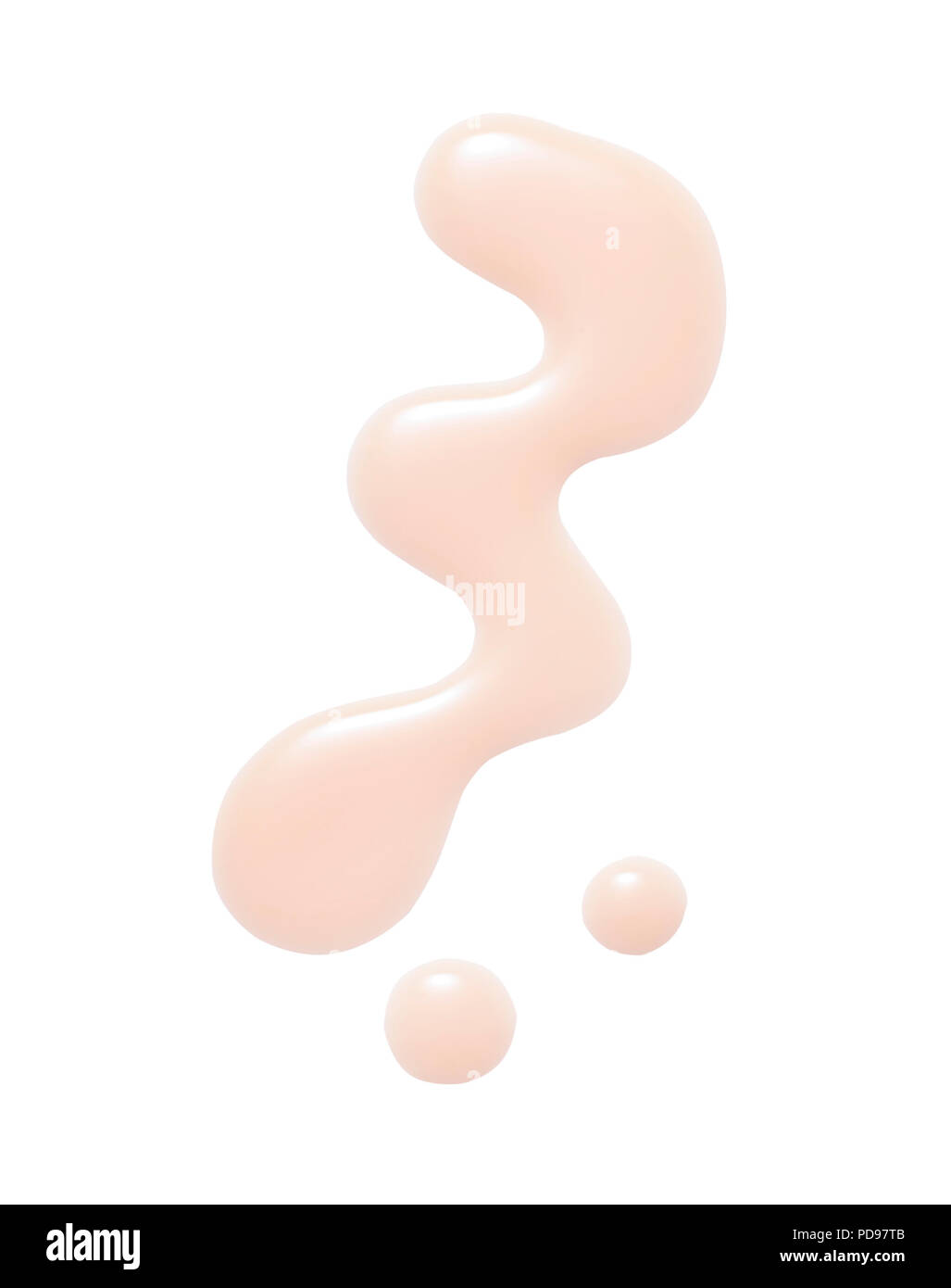 Liquid blush Verschütten Stockfoto