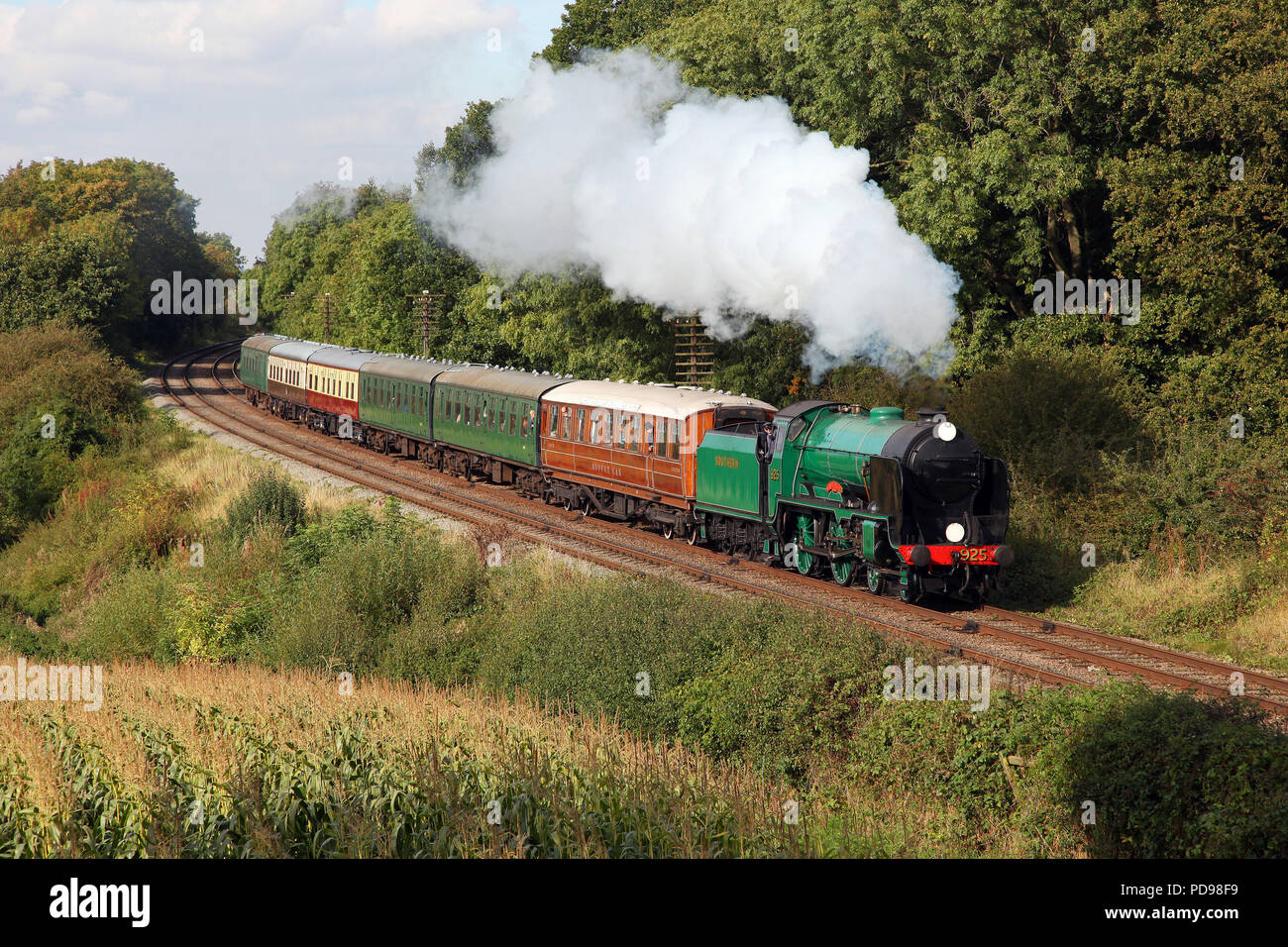 Schulen 925 Pässe Kinchley Lane auf der Great Central Railway 7.10.12 Stockfoto