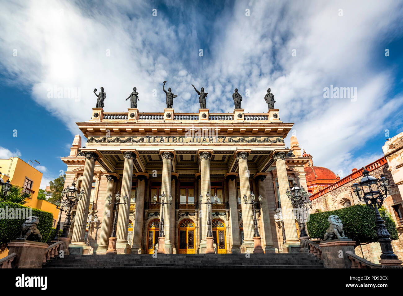 Die Benito Juarez Theater, ein Wahrzeichen in Guanajuato, Mexiko. Stockfoto