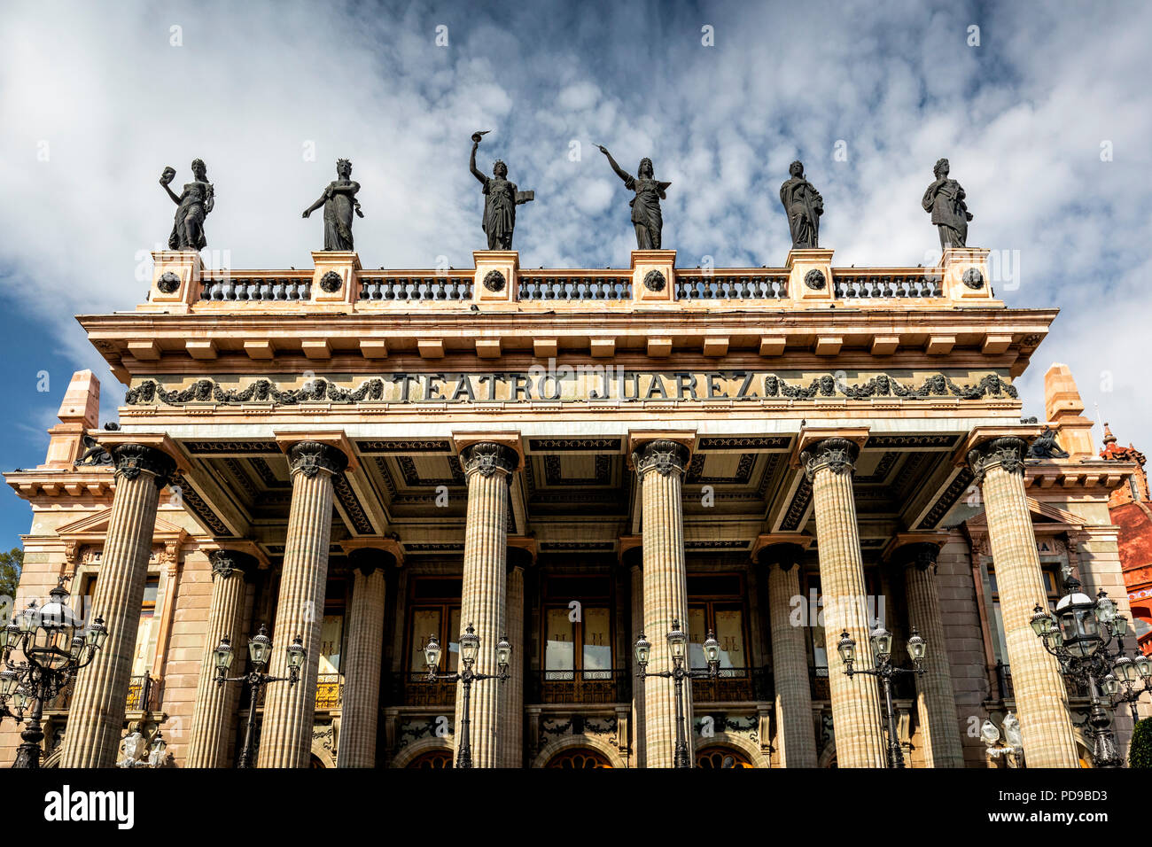 Die Benito Juarez Theater, ein Wahrzeichen in Guanajuato, Mexiko. Stockfoto