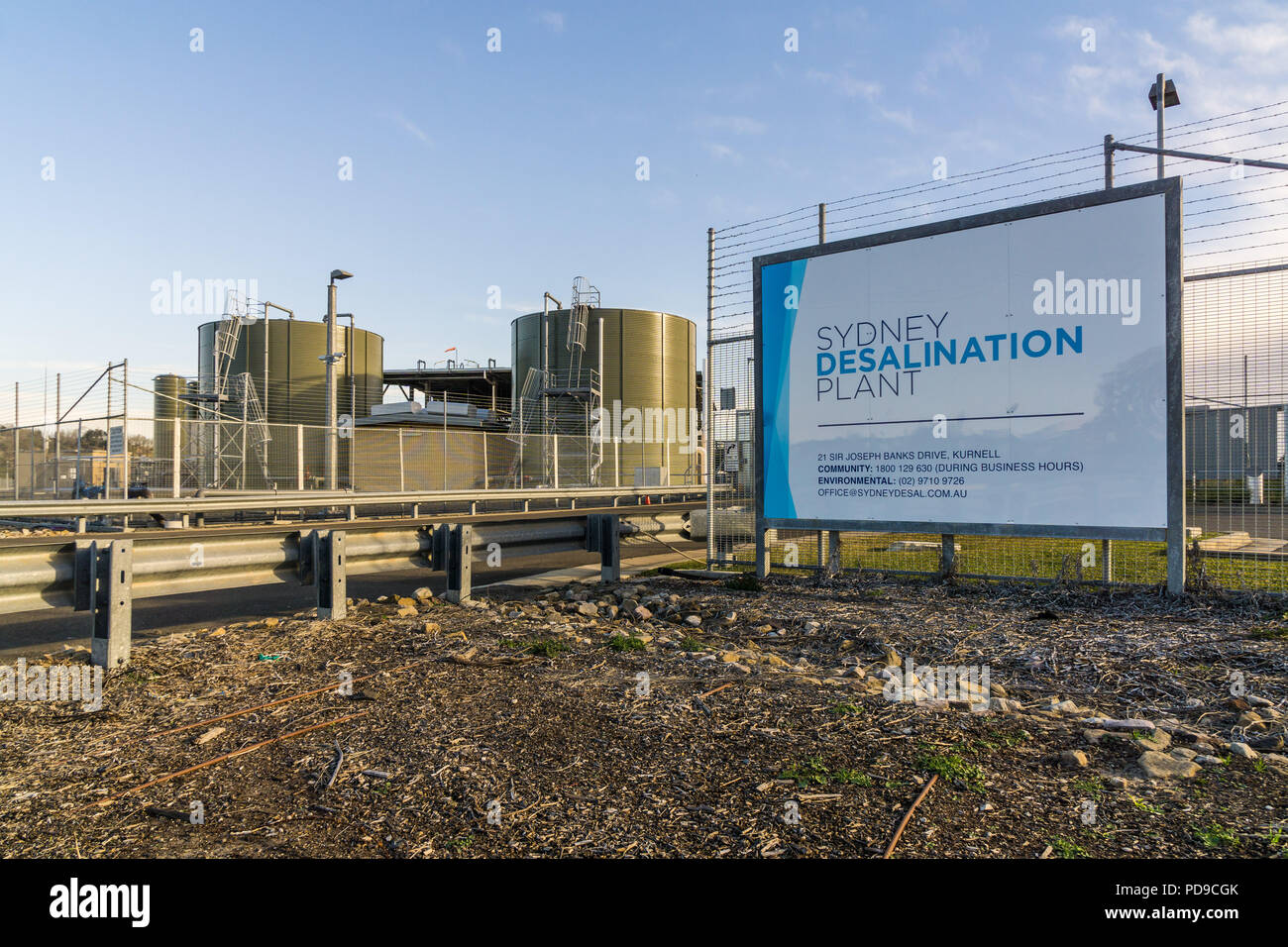 Die Entsalzungsanlage in Kurnell, Sydney. Stockfoto