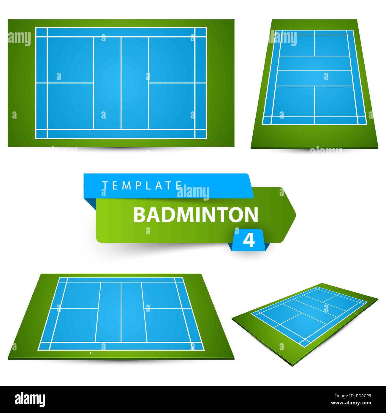Badminton Feld Symbol Vier Punkte Sport Und Leben Stock Vektorgrafik Alamy