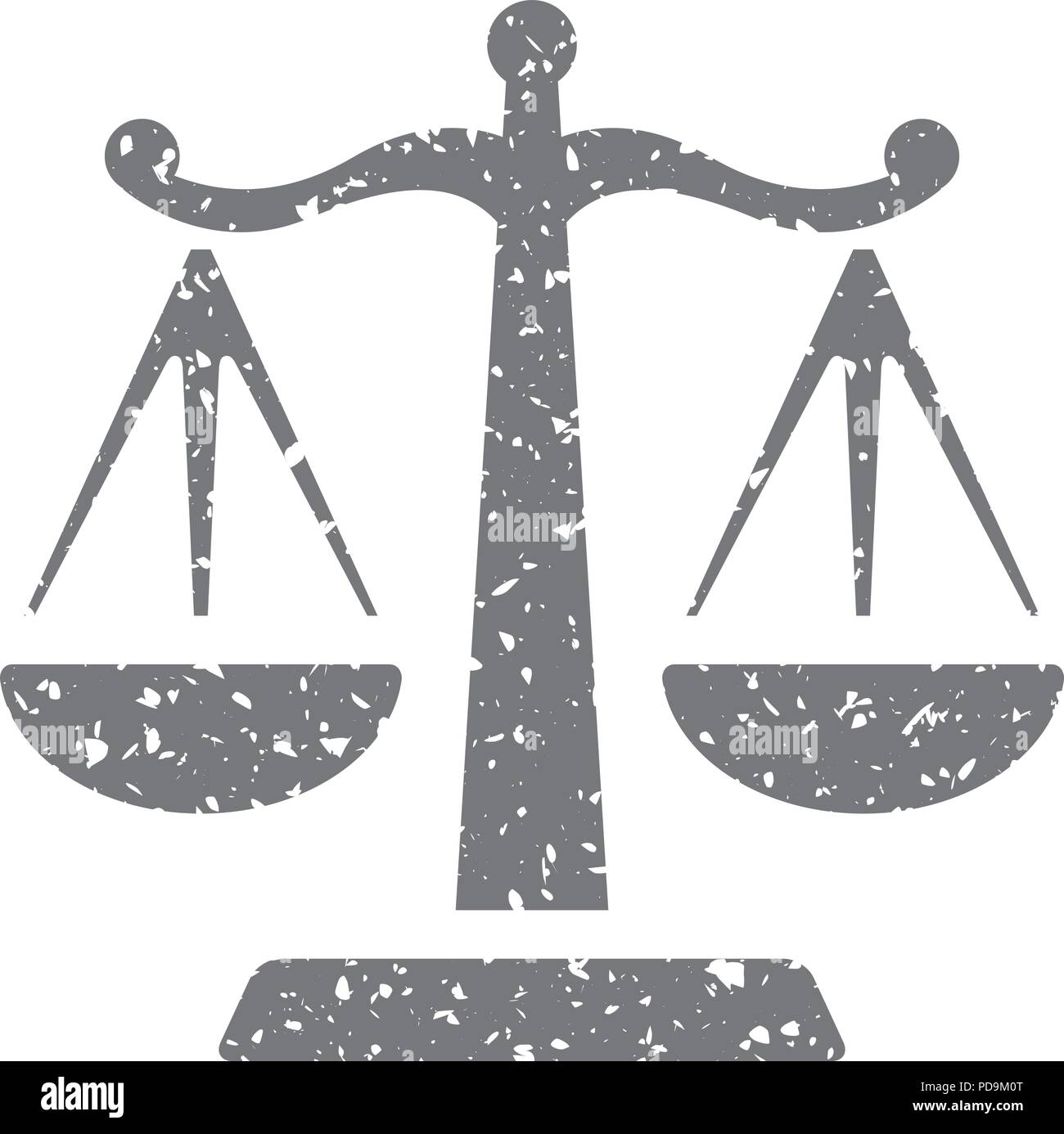 Grunge Symbol - Justiz Skala Stock Vektor