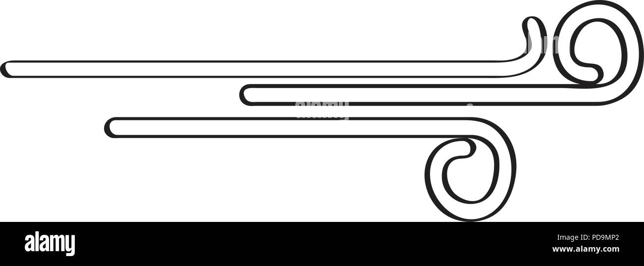 Isolierte Wind Wetter Symbol Stock Vektor
