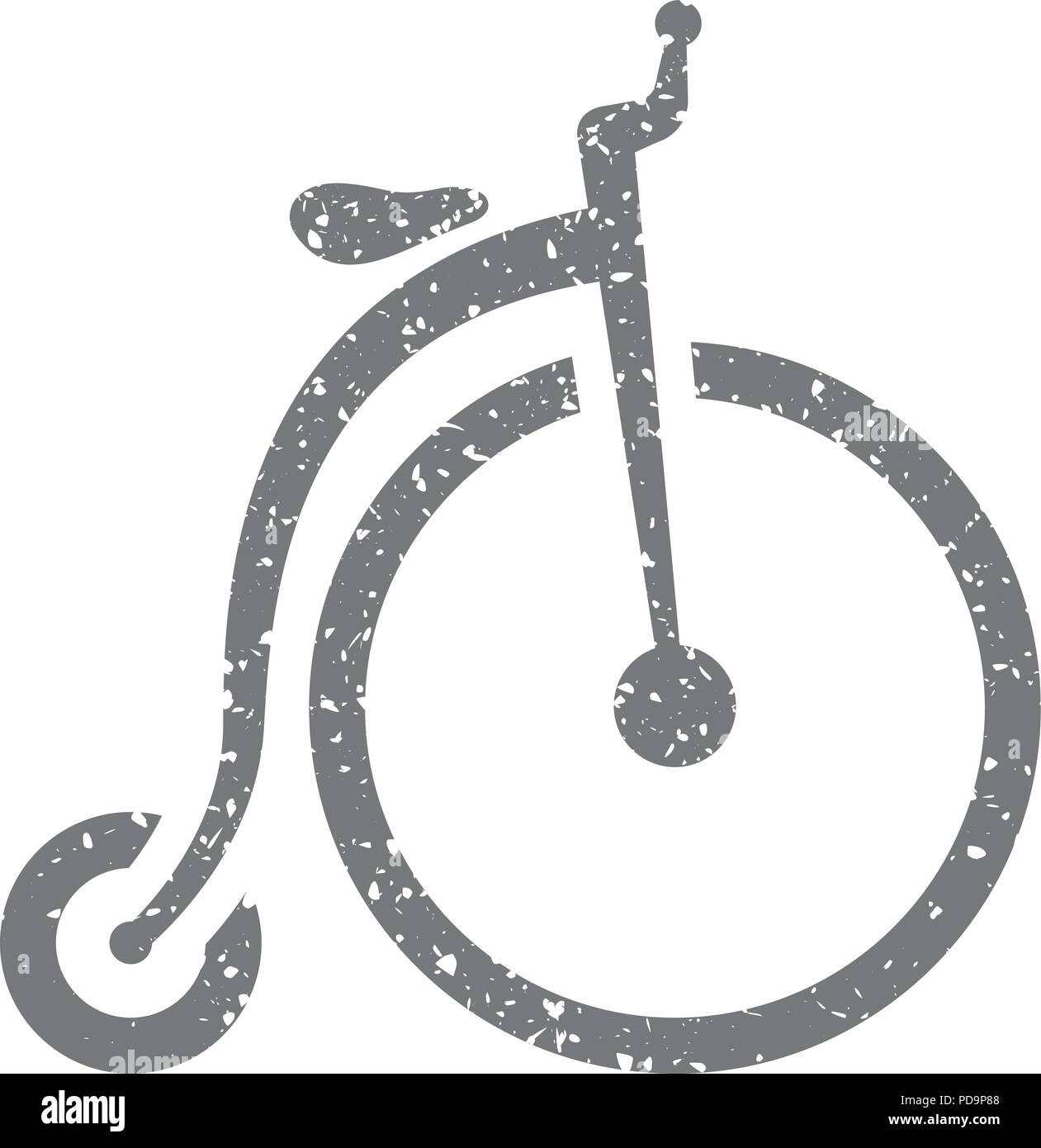 Grunge Symbol - Penny farting Stock Vektor