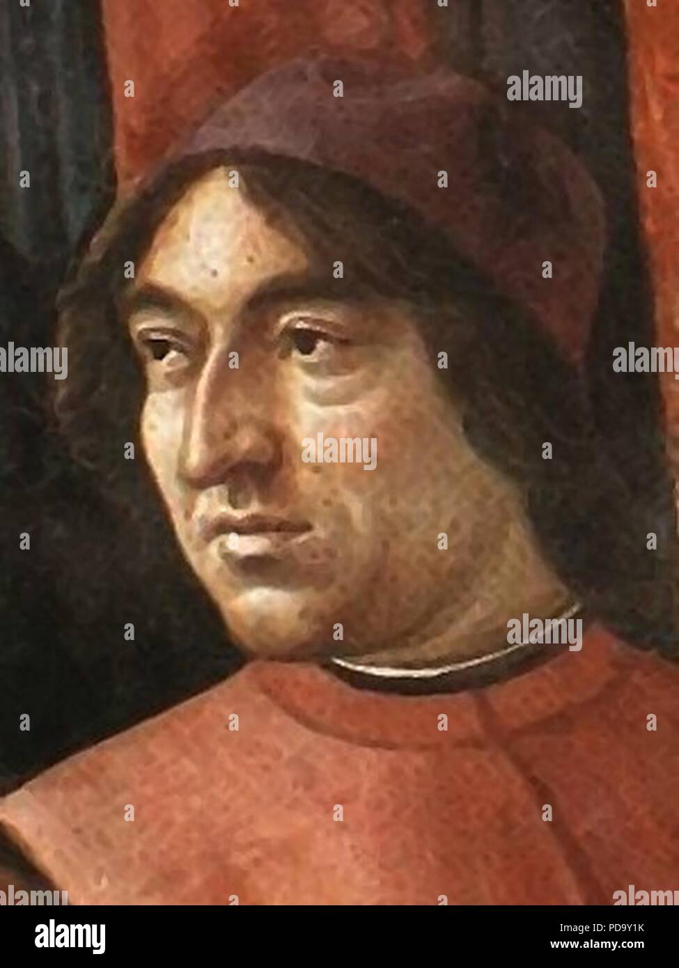 Angelo Poliziano - Engel zu Zacharias (Detail). Stockfoto