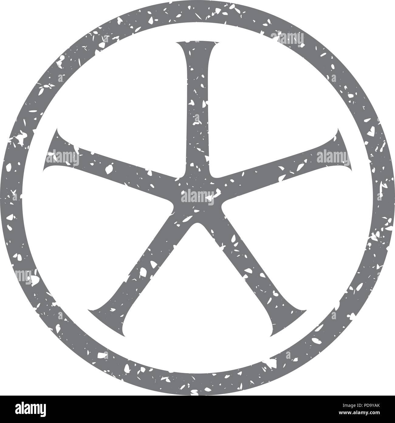 Grunge Symbol - Fahrrad Rad Stock Vektor