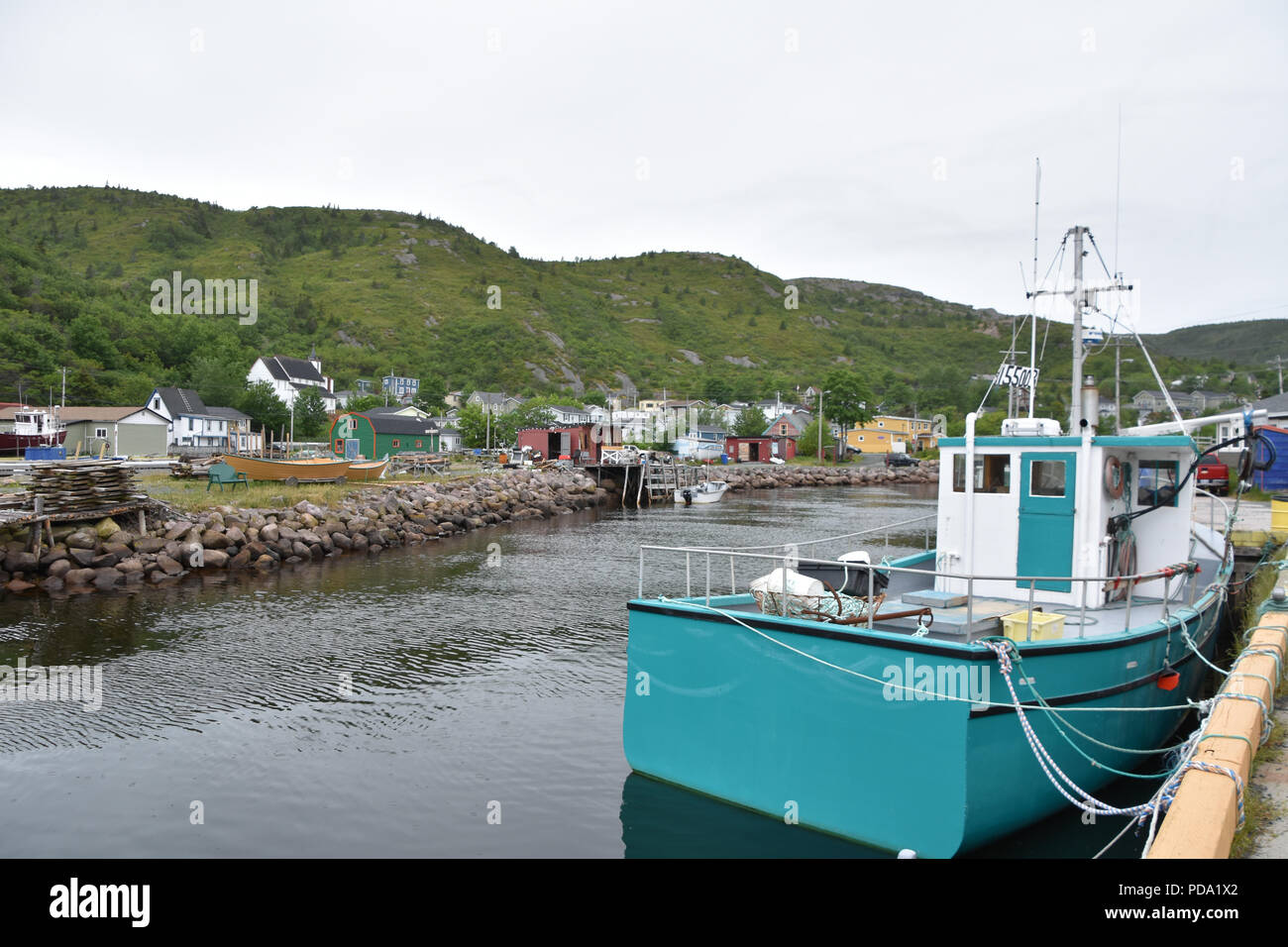 Kleines Fischerdorf in der Nähe von St. John's, Neufundland und Labrador, Kanada. Juli, 2018 Stockfoto