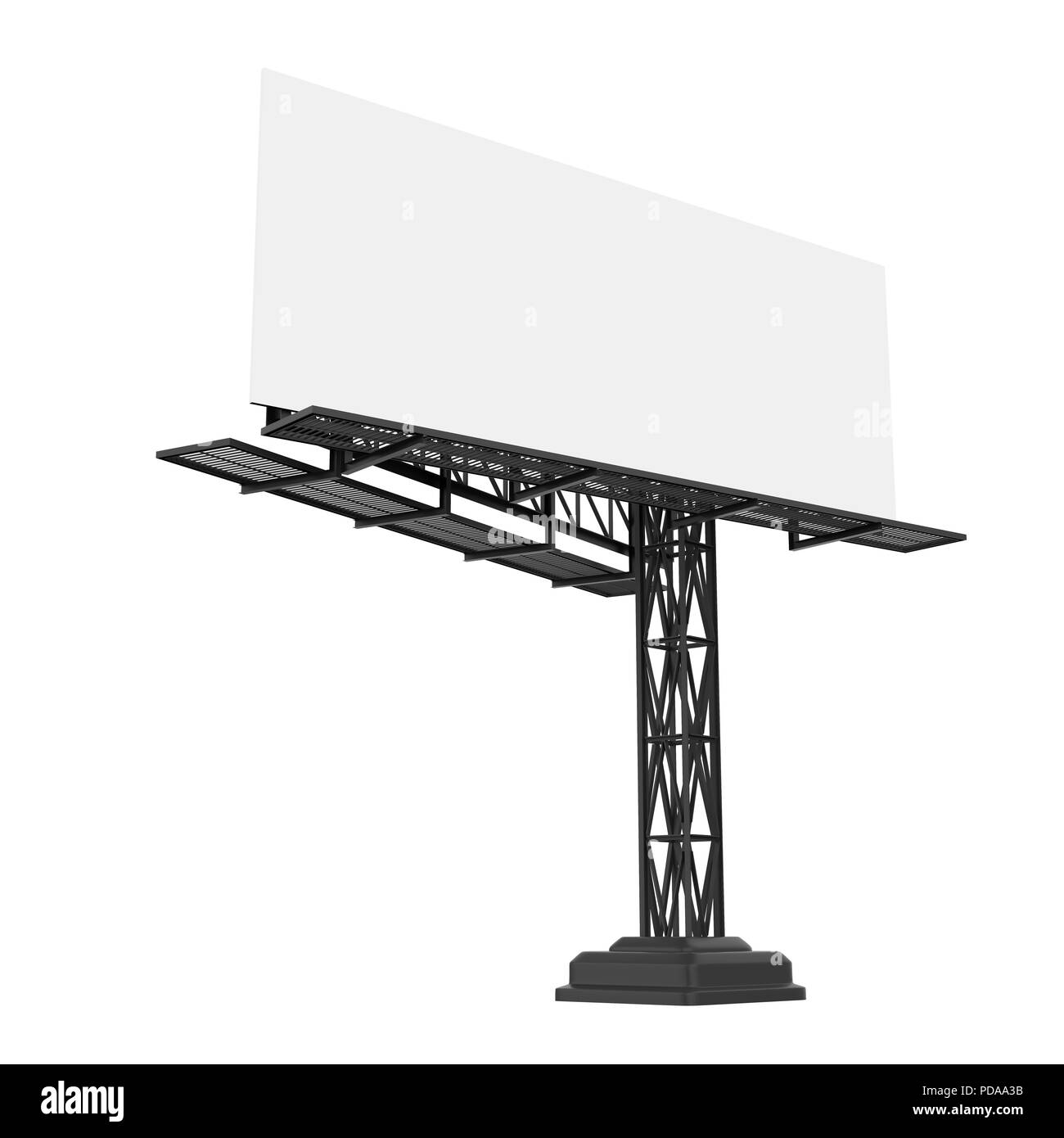 Leere Plakatwand isoliert Stockfoto