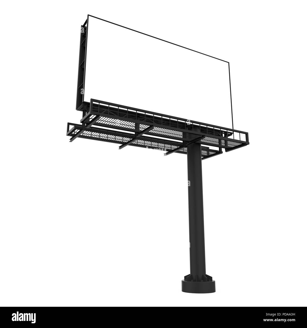 Leere Plakatwand isoliert Stockfoto