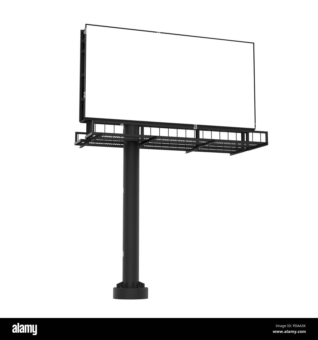 Leere Plakatwand isoliert Stockfoto