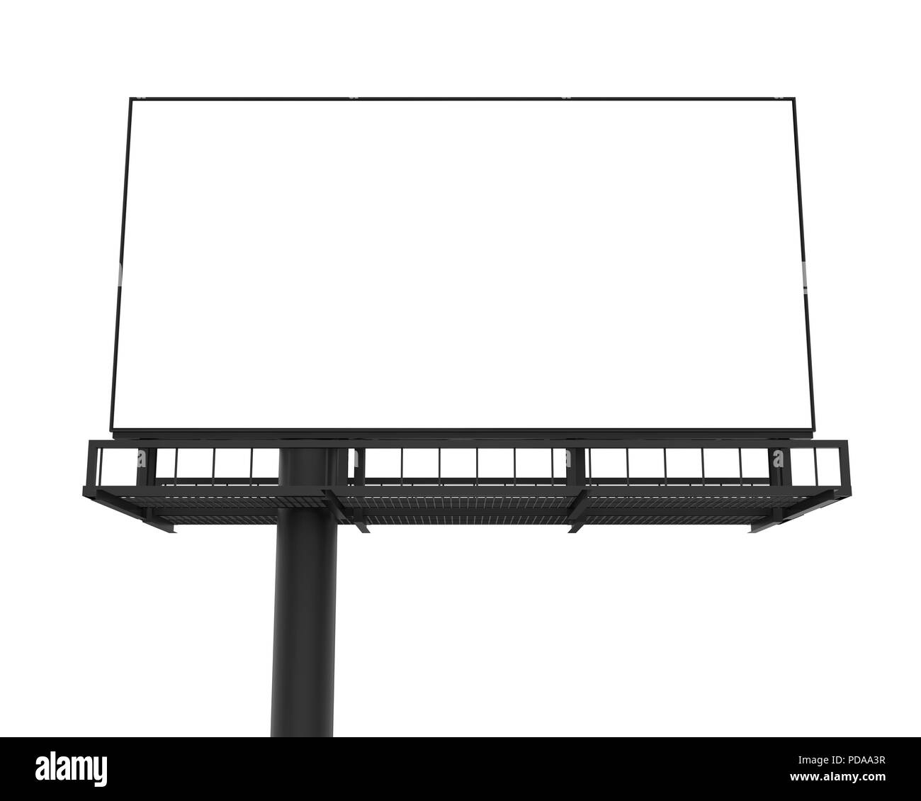 Leere Plakatwand isoliert Stockfoto