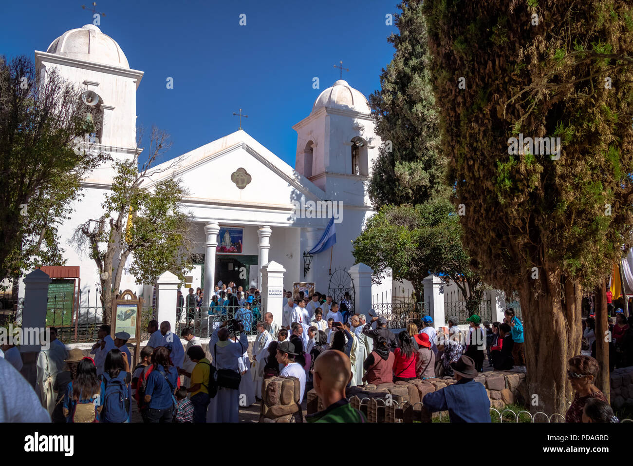 Jungfrau von Candelaria Kirche - Humahuaca, Jujuy, Argentinien Stockfoto