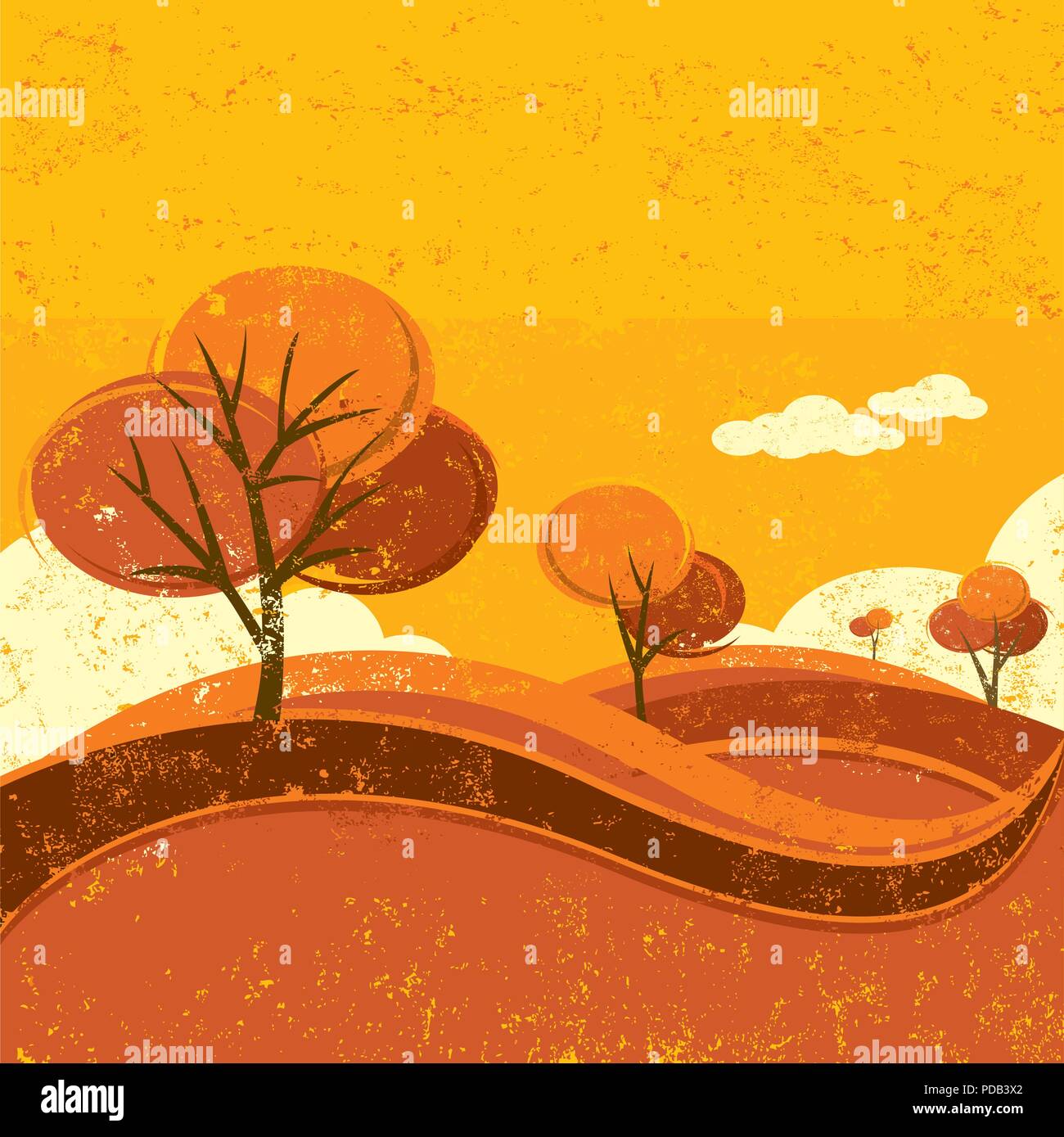 Herbstliche Landschaft Stock Vektor