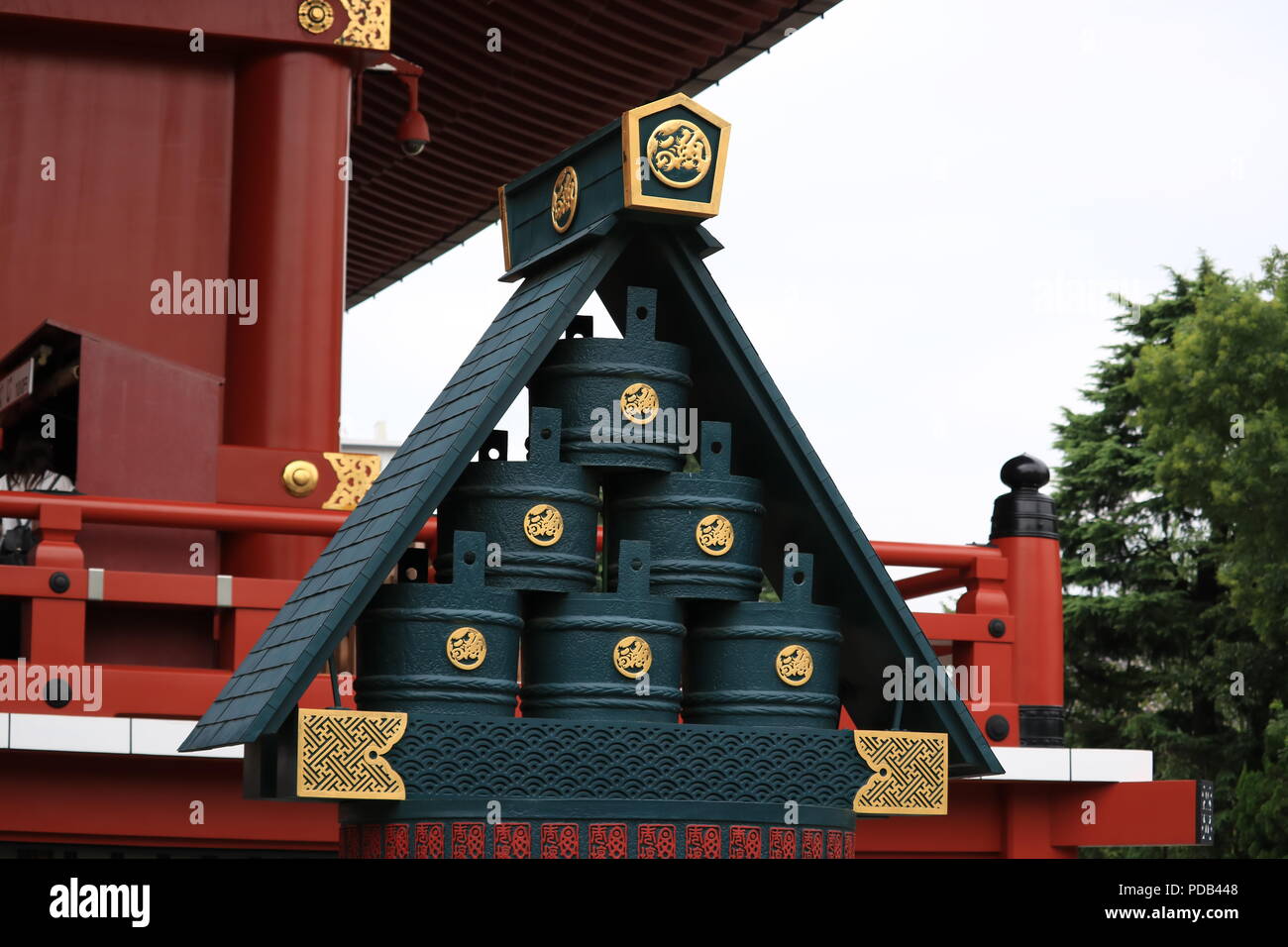 Dekoration im Sensoji-tempel, Asakusa, Tokyo, Japan Stockfoto