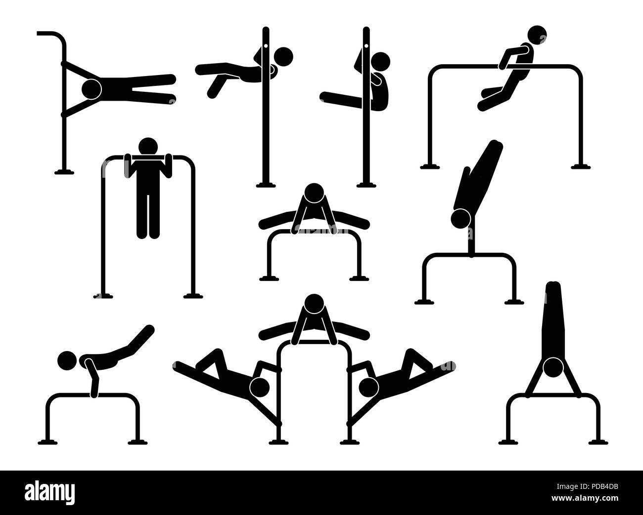 Urban Street calisthenics. Stock Vektor