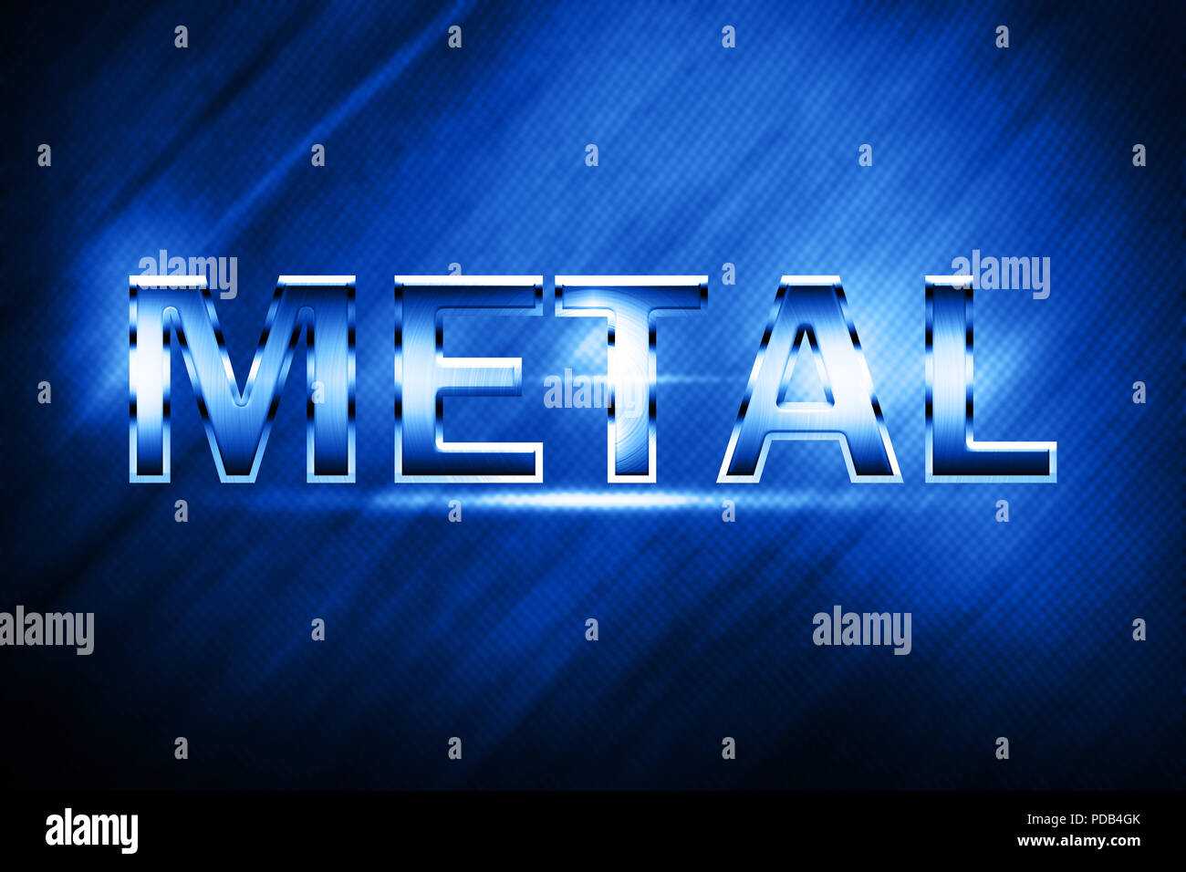 Metall Alphabet und Symbole Stockfoto