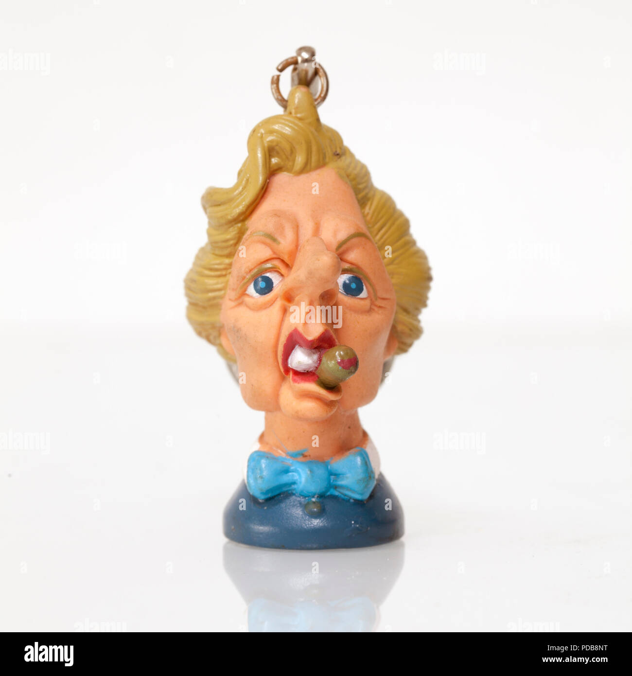 Spitting Image Marionette Keyring Margaret Thatcher Stockfoto