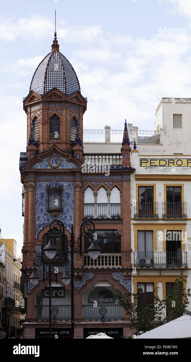 Sevilla, Wohnhaus in der Innenstadt Stockfoto