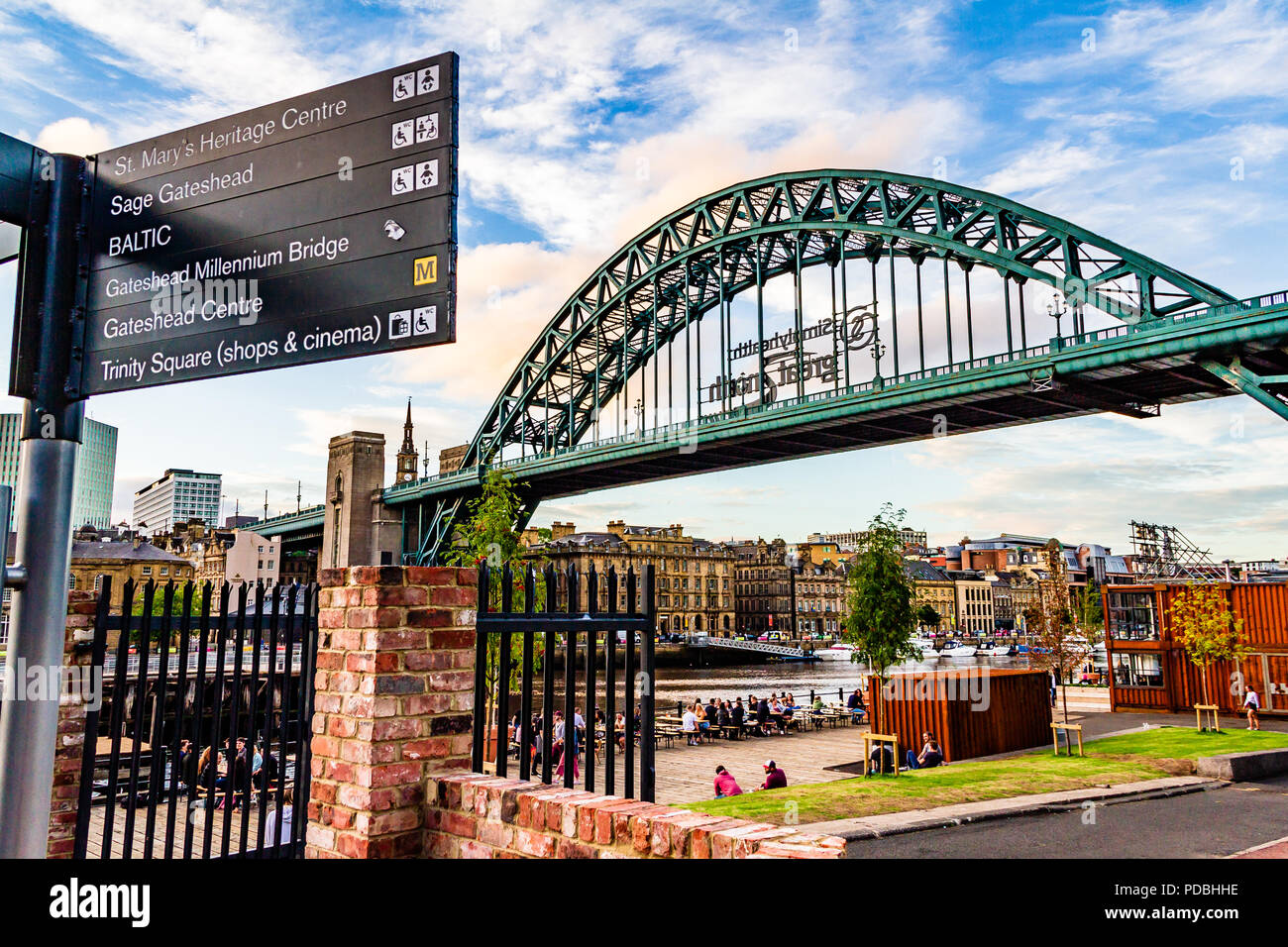 Das Tyne Riverside, Newcastle-upon-Tyne, Großbritannien. Stockfoto