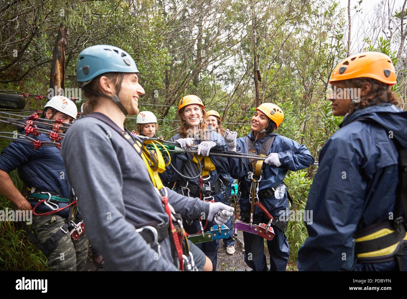 Freunde zip Innenfutter Stockfoto