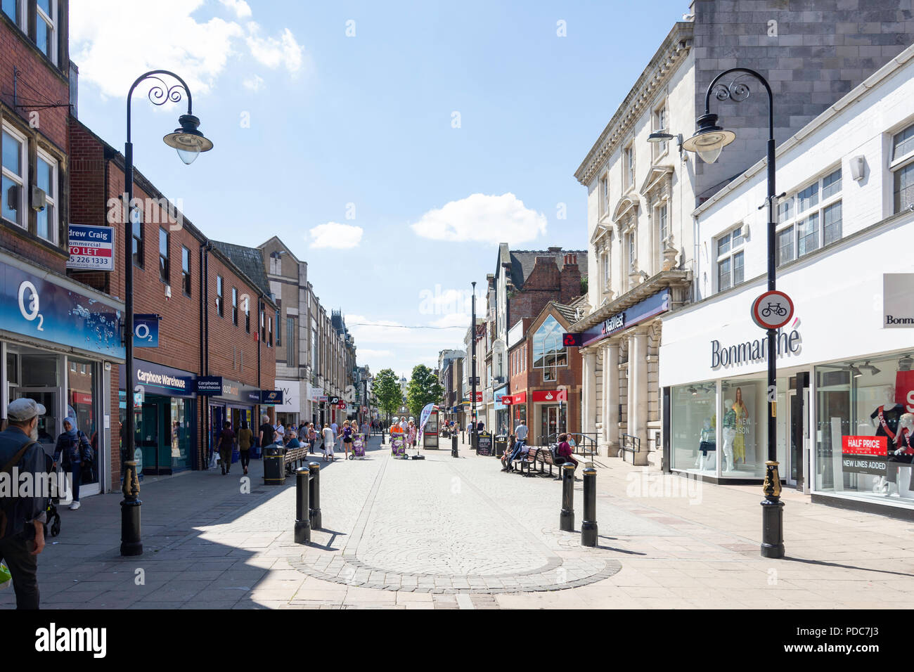 Fußgängerzone in der King Street, South Shields, Tyne und Wear, England, Vereinigtes Königreich Stockfoto