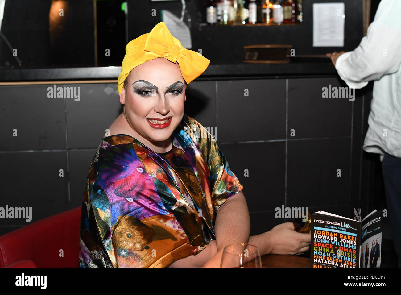 London, Großbritannien. 8. August 2018. Alex Anstey am Macmillan durchführen - Charity Gala Sommerfest bei Pizza Express Dean Street am 8. August 2018, London, UK. Bild Capital/Alamy leben Nachrichten Stockfoto