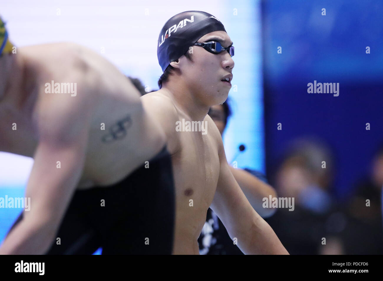 Tokio, Japan. 9 Aug, 2018. katsuo Matsumoto (JPN) Schwimmen: 2018 Pan Pacific Swimming Championships Männer 200m Freistil Wärme am Tatsumi International Swimming Center in Tokio, Japan. Quelle: LBA/Alamy leben Nachrichten Stockfoto