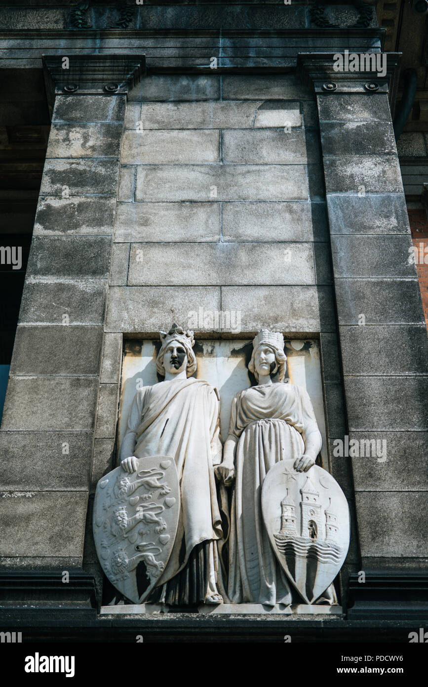 Städtische Szene mit schönen Ny Carlsberg Glyptotek Art Museum in Kopenhagen, Dänemark. Stockfoto